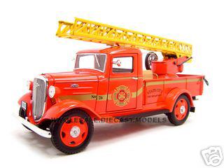 1935 Chevrolet Fire Truck Diecast Model 1/24 Diecast Truck By Unique Replica