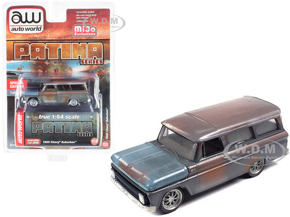1965 Chevrolet Suburban (Weathered Rust) "Patina Series" Limited Edition to 3600 pieces Worldwide 1/64 Diecast Model Car by Auto World