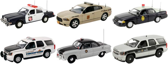 Image of Set of 6 Police Cars Release 5 1/43 Diecast Car Models by First Response
