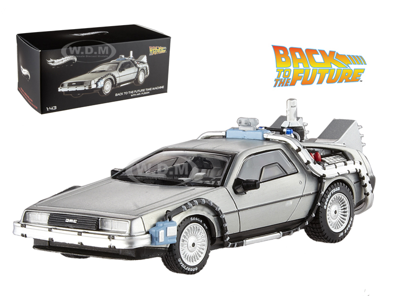 Delorean Dmc-12 Back To The Future Time Machine With Mr. Fusion 1/43 Diecast Model Car By Hotwheels