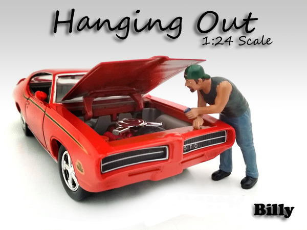 "hanging Out" Billy Figure For 1/24 Scale Models By American Diorama