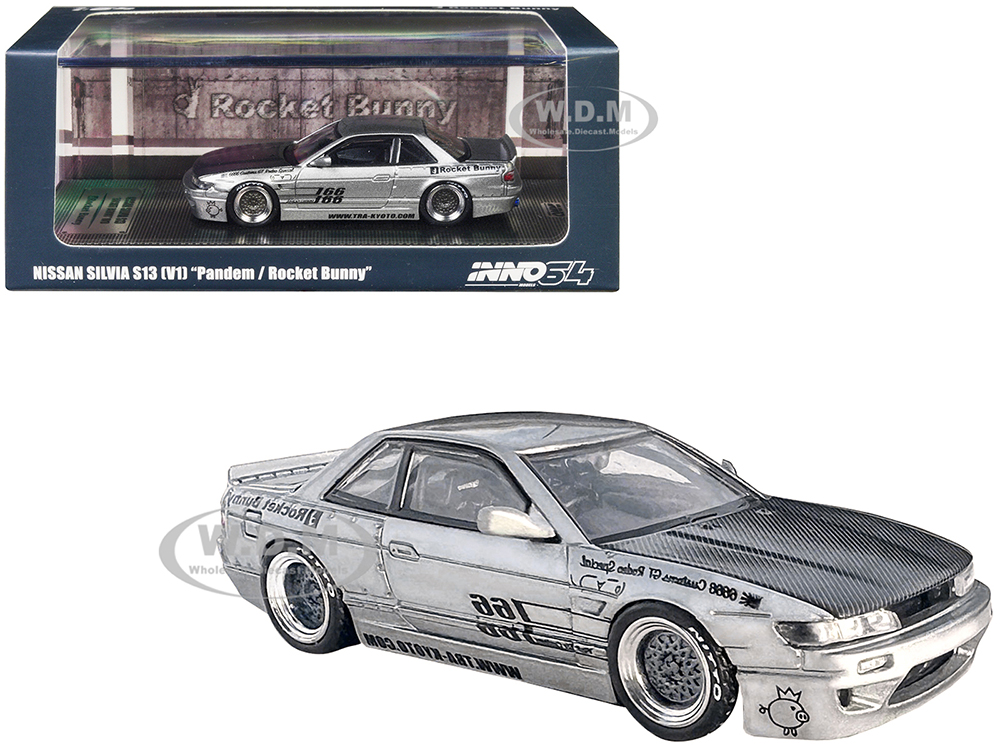 Nissan Silvia S13 (V1) RHD (Right Hand Drive) Silver Metallic with Carbon Hood 