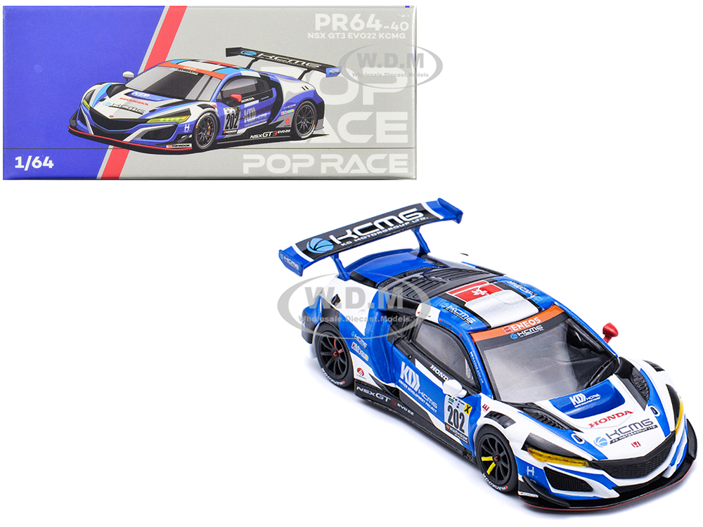 NSX GT3 EVO22 202 Blue and White with Graphics 
