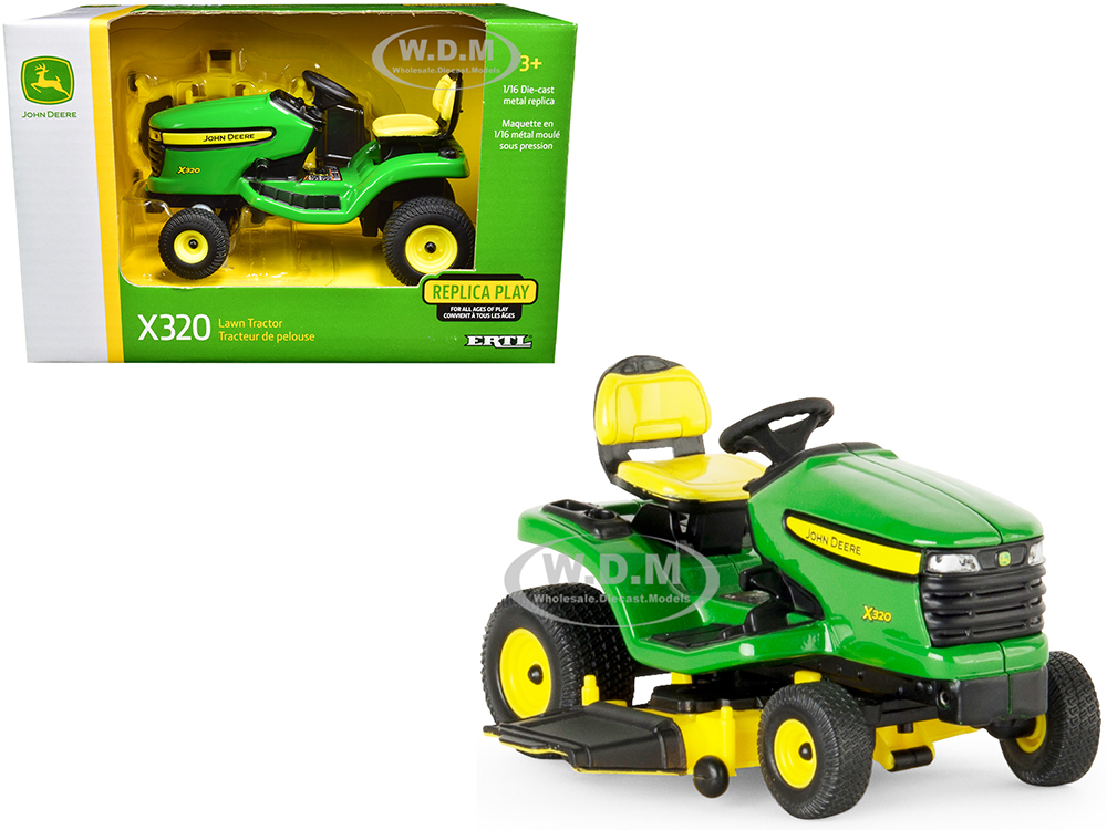 Image of John Deere X320 Lawn Mower Green 1/16 Diecast Model by ERTL TOMY