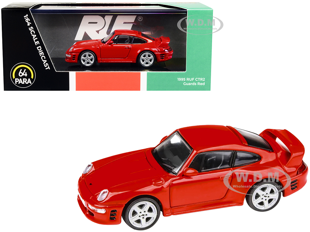 1995 RUF CTR2 Guards Red 1/64 Diecast Model Car by Paragon Models