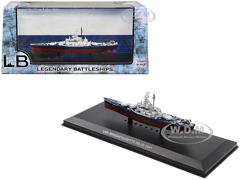 USS Massachusetts BB-59 Battleship (1941) 1/1250 Diecast Model By Legendary Battleships