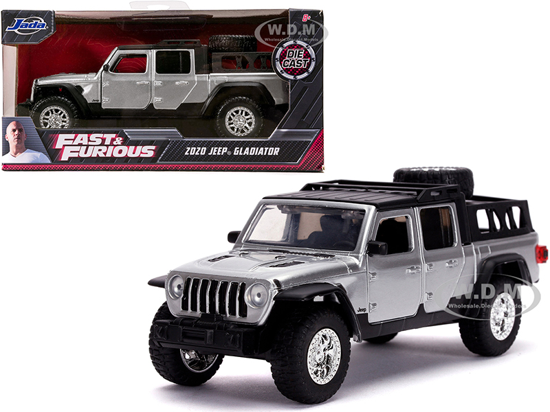 2020 Jeep Gladiator Pickup Truck Silver with Black Top "Fast &amp; Furious" Movie 1/32 Diecast Model Car by Jada