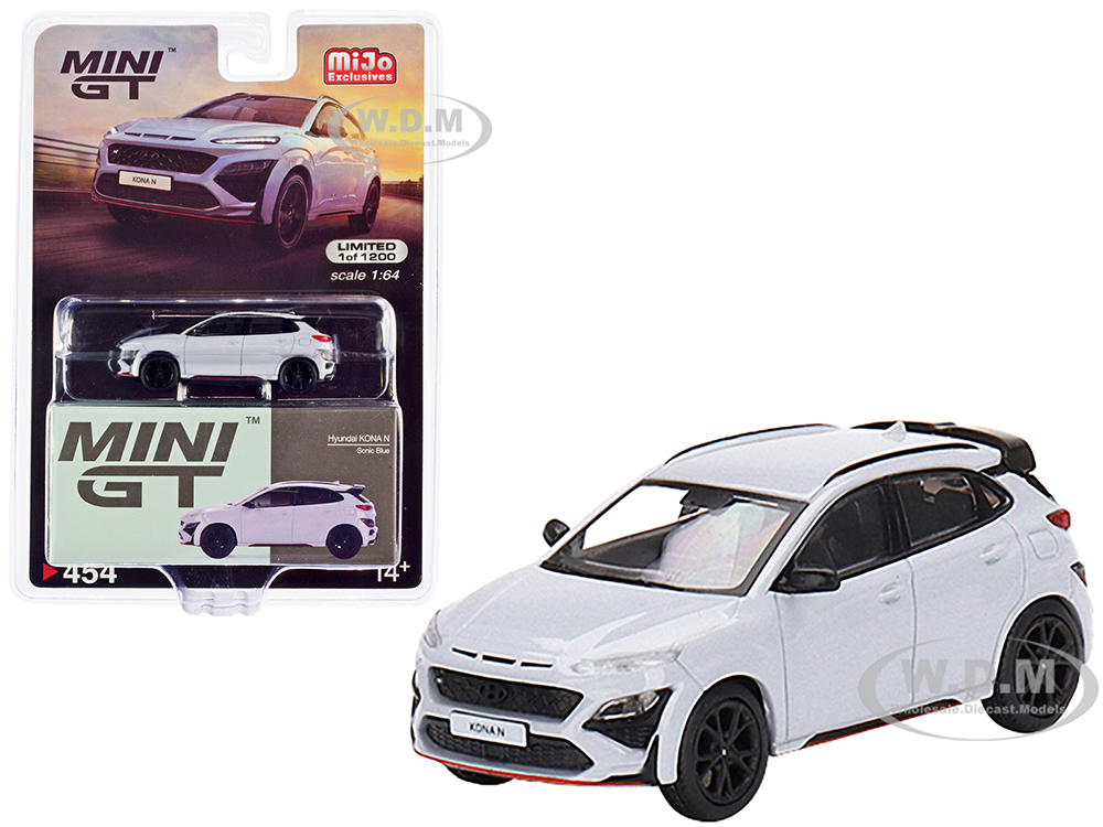 Hyundai KONA N Sonic Blue Limited Edition to 1200 pieces Worldwide 1/64 Diecast Model Car by True Scale Miniatures