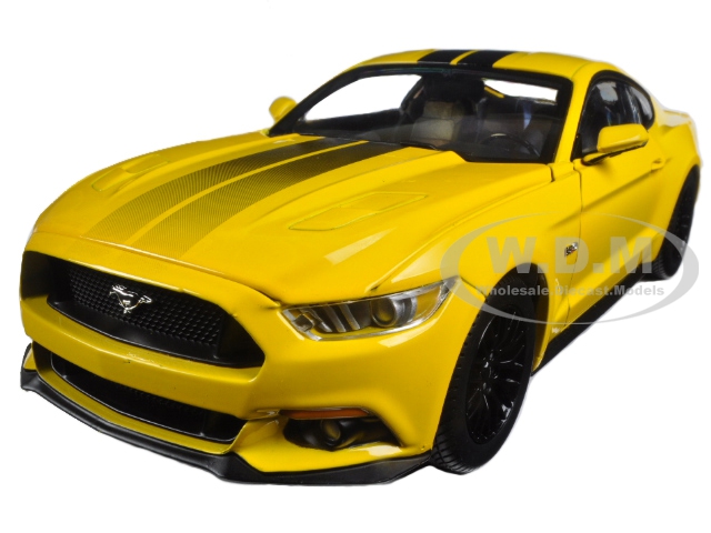 Image of 2016 Ford Mustang Gt 5.0 Yellow Limited Edition to 1002pcs 1/18 Diecast Model Car by Autoworld
