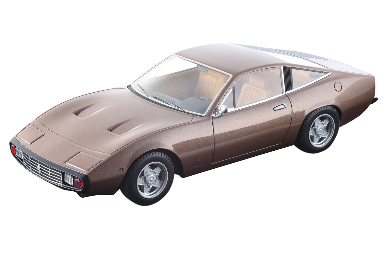 1971 Ferrari 365 GTC/4 Metallic Bronze with Beige Interior Mythos Series Limited Edition to 80 pieces Worldwide 1/18 Model Car by Tecnomodel