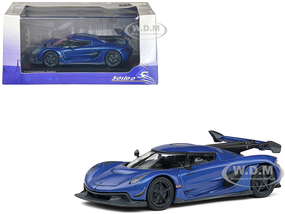 2021 Koenigsegg Jesko Imperial Blue Metallic 1/43 Diecast Model Car By Solido