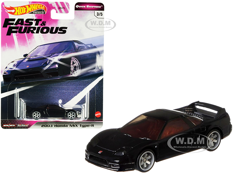 Image of 2003 Honda NSX Type-R Black "Fast &amp; Furious" Diecast Model Car by Hot Wheels