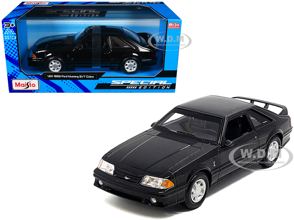 1993 Ford Mustang SVT Cobra Black Special Edition Series 1/24 Diecast Model Car by Maisto