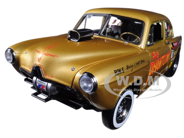 1951 Kaiser Henry J Gasser Gold "The Phantom"  Limited Edition to 999 pieces Worldwide 1/18 Diecast Car Model by Sunstar