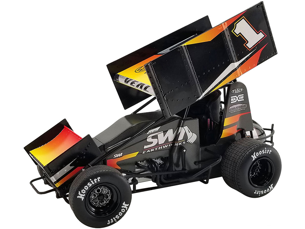 Winged Sprint Car #1 Jamie Veal SWI Earthworks SWI Engineering Racing Team (2022) 1/18 Diecast Model Car by ACME