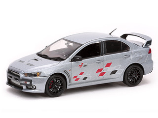 Image of Mitsubishi Lancer Evolution X 10 Ralliart Brilliant Silver 1/43 Diecast Car Model by Vitesse