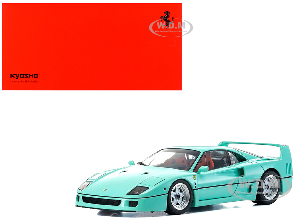 Ferrari F40 Mint Green 1/18 Diecast Model Car by Kyosho