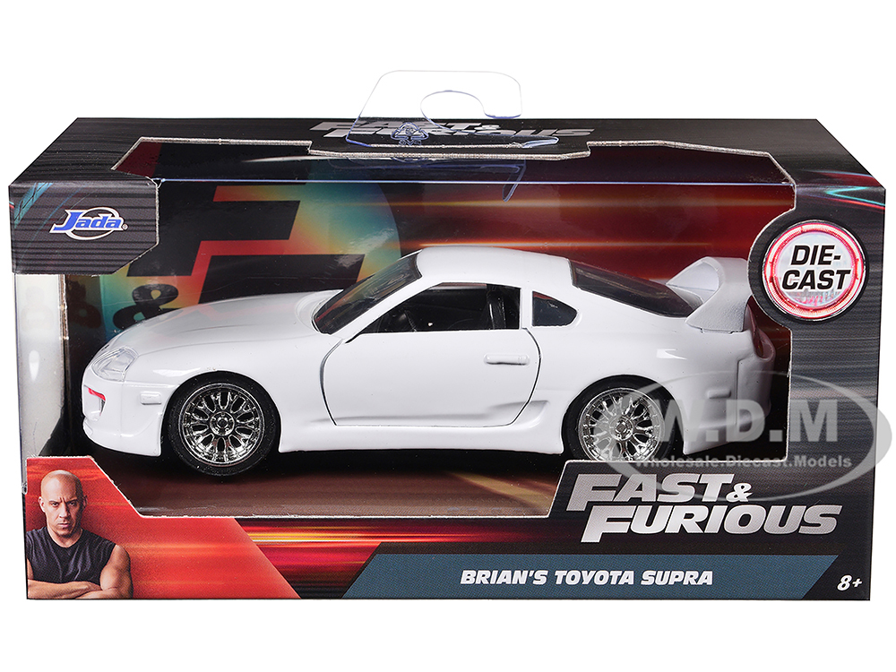 Brians Toyota Supra White "Fast &amp; Furious 7" (2015) Movie 1/32 Diecast Model Car by Jada