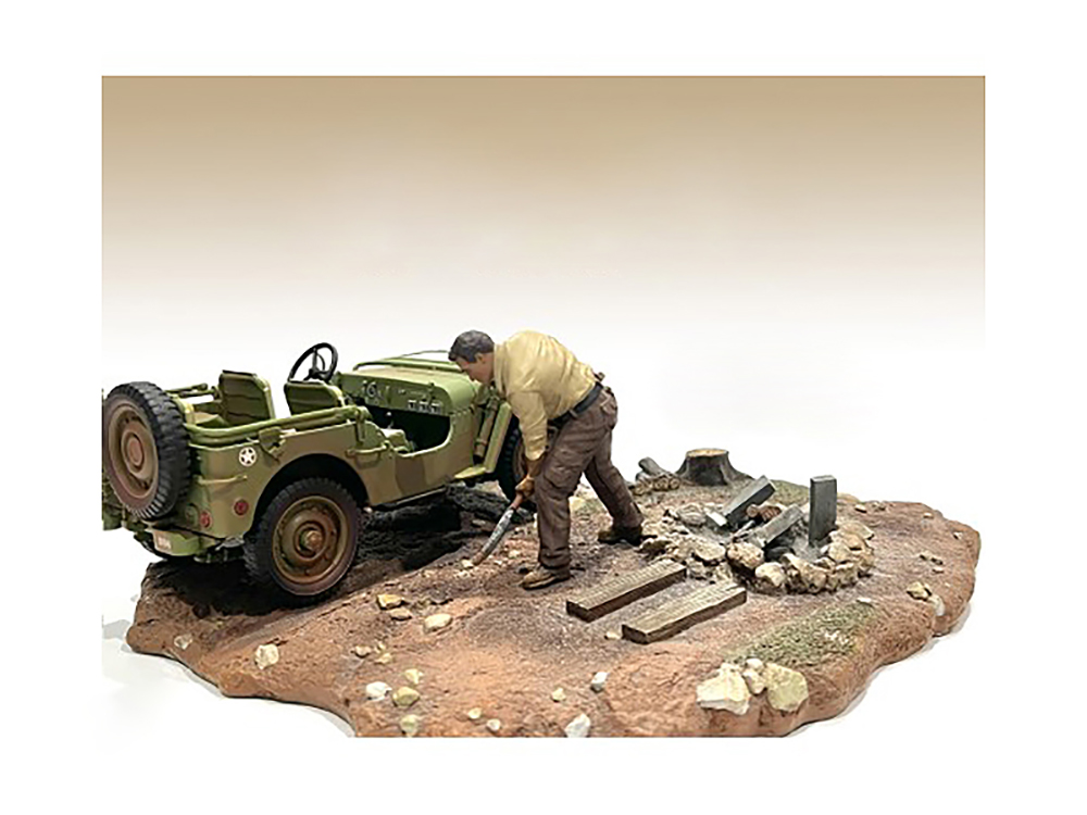 "4X4 Mechanic" Figure 4 for 1/18 Scale Models by American Diorama