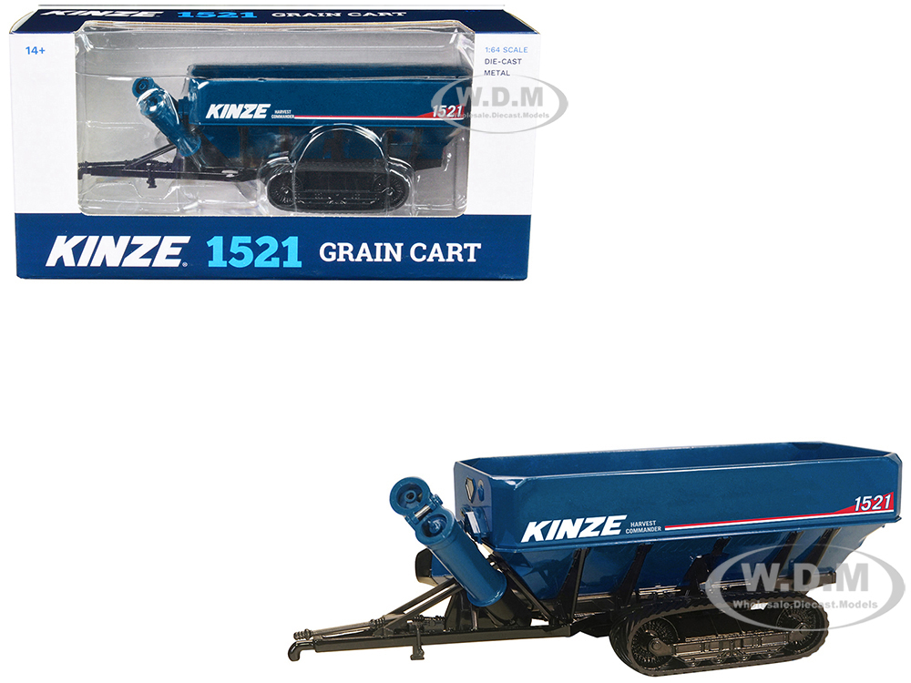 Kinze 1521 Grain Cart with Tracks Blue 1/64 Diecast Model by SpecCast