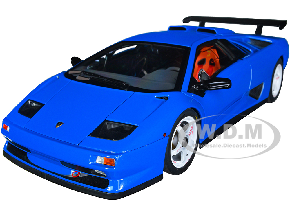 Lamborghini Diablo SV-R Blu Le Mans Blue 1/18 Model Car by Autoart