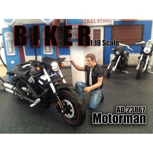 Biker Motorman Figure For 118 Scale Models By American Diorama