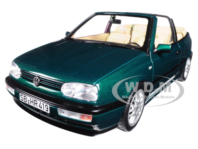 1995 Volkswagen Golf Cabriolet Green Metallic 1/18 Diecast Model Car By Norev