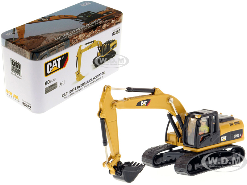 CAT Caterpillar 320D L Hydraulic Excavator with Operator "High Line" Series 1/87 (HO) Scale Diecast Model by Diecast Masters
