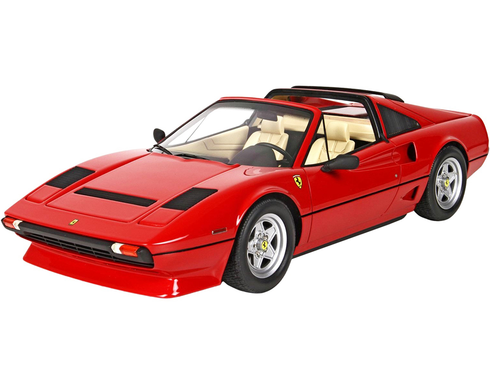 1983 Ferrari 208 GTS Turbo Convertible Rosso Corsa Red with DISPLAY CASE Limited Edition to 499 pieces Worldwide 1/18 Model Car by BBR