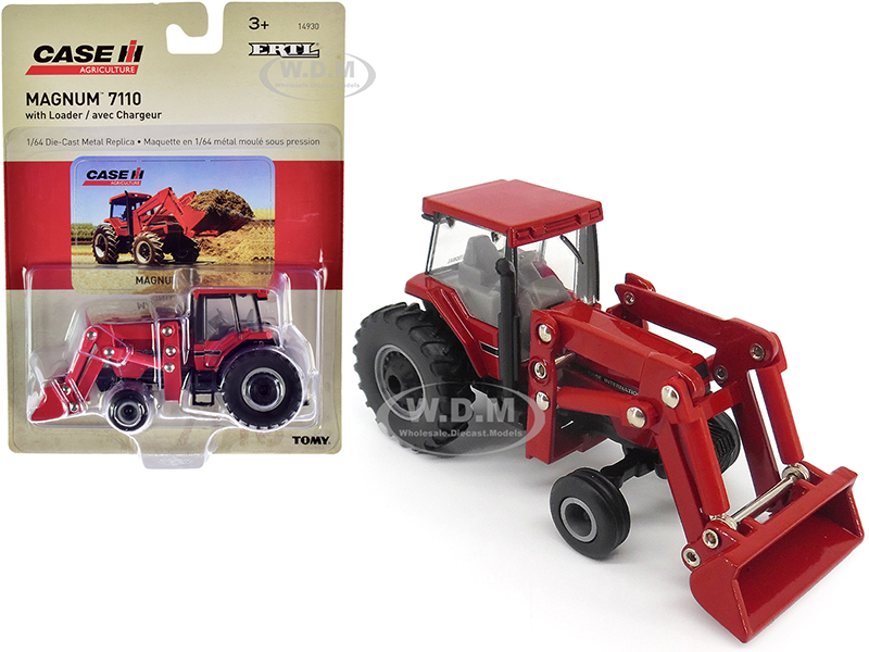 Image of Case IH Magnum 7110 Tractor with Loader Red "Case IH Agriculture" 1/64 Diecast Model by ERTL TOMY