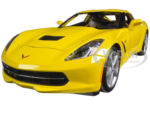 2014 Chevrolet Corvette C7 Stingray Yellow 1/18 Diecast Model Car By Maisto