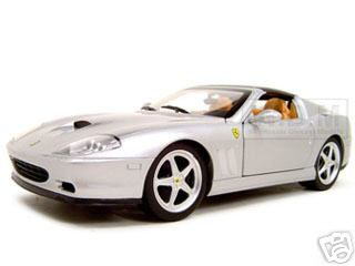 Ferrari Super America Diecast Model Silver 1/18 Diecast Model Car by Hot Wheels