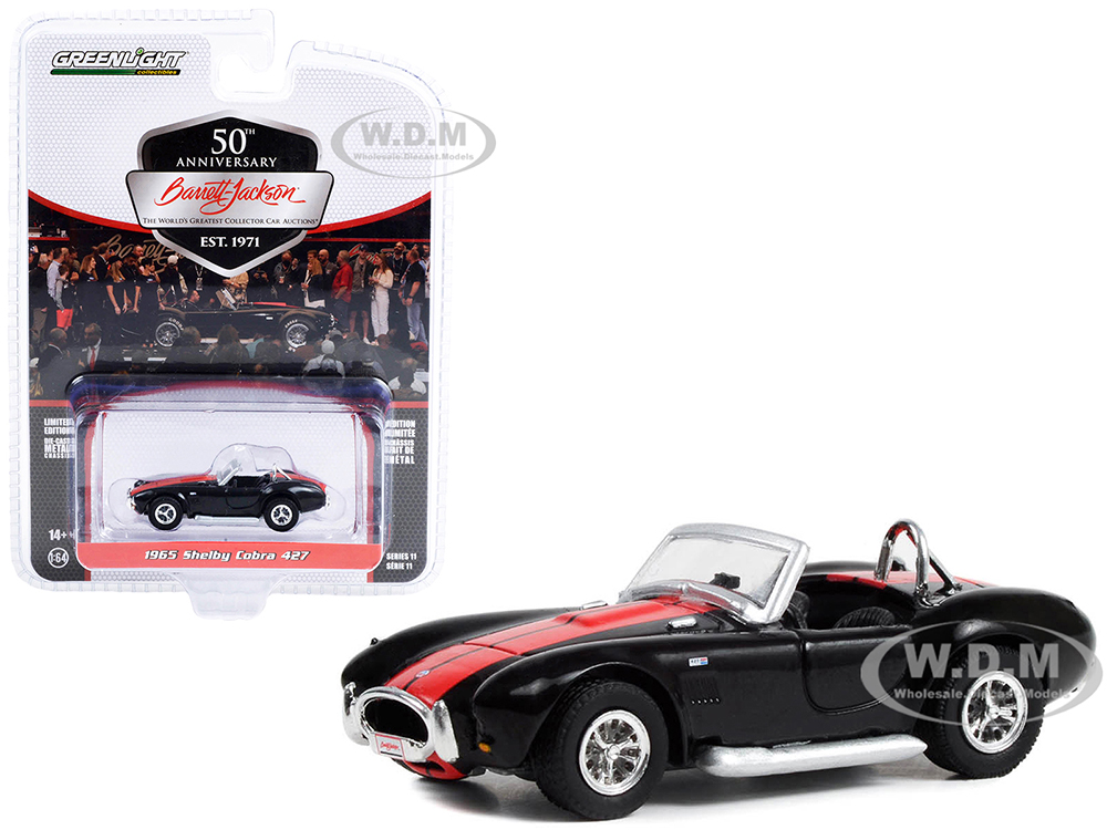 1965 Shelby Cobra 427 Black with Red Stripes (Lot 3002) Barrett Jackson 