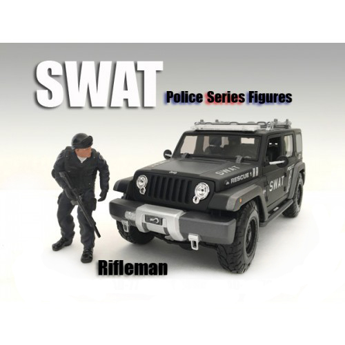 Swat Team Rifleman Figure For 118 Scale Models By American Diorama