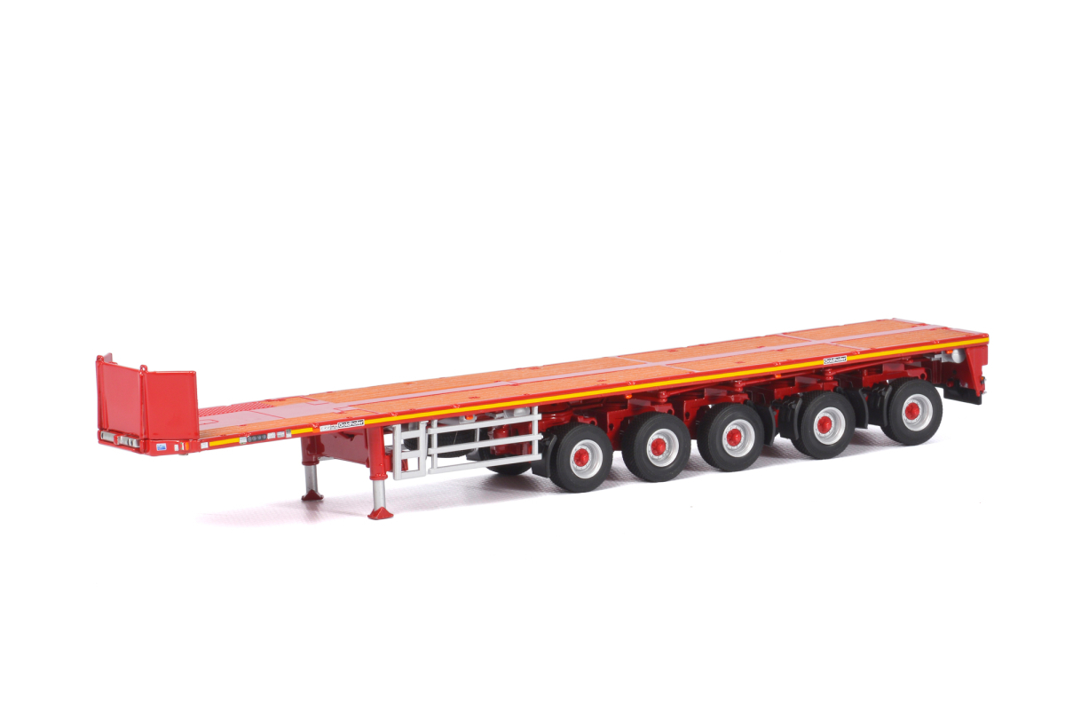 Goldhofer 5 Axle Ballast Trailer Red WSI Premium Line 1/50 Diecast Model By WSI Models