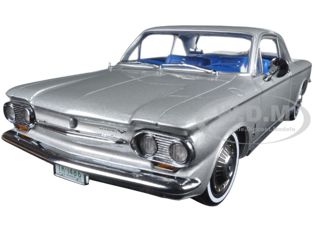 1963 Chevrolet Corvair Coupe Satin Silver 1/18 Diecast Model Car By Sunstar