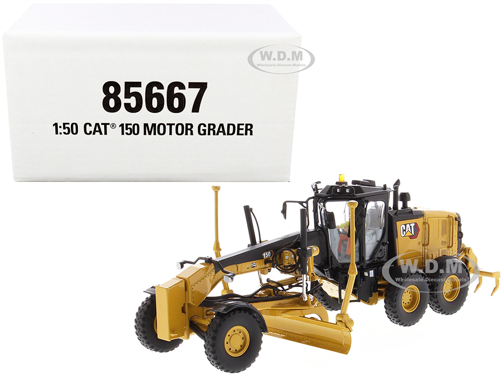 CAT Caterpillar 150 Motor Grader with Operator High Line Series 1/50 Diecast Model by Diecast Masters