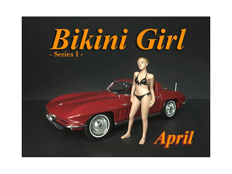 April Bikini Calendar Girl Figure For 1/24 Scale Models By American Diorama