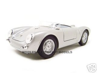 Porsche 550 A Spyder Silver 1/18 Diecast Model Car by Maisto