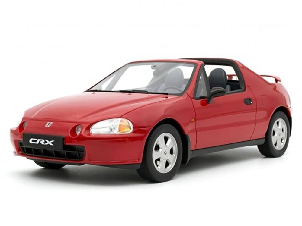 1995 Honda Civic CRX VTI Del Sol Red Limited Edition to 2000 pieces Worldwide 1/18 Model Car by Otto Mobile