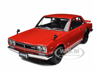 1st Generation Nissan Skyline 2000 GT-R KPGC10 Red 1/18 Diecast Model Car by Autoart