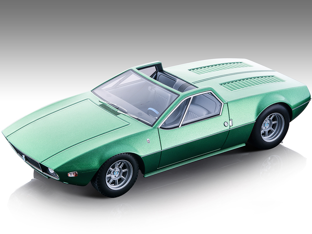 1966 De Tomaso Mangusta Spyder Green Metallic Limited Edition To 40 Pieces Worldwide 1/18 Model Car By Tecnomodel