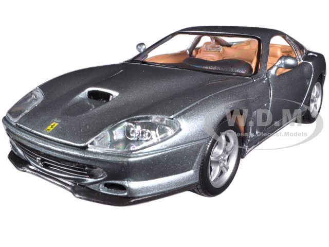 Image of Ferrari 550 Maranello Grey 1/24 Diecast Model Car by Bburago