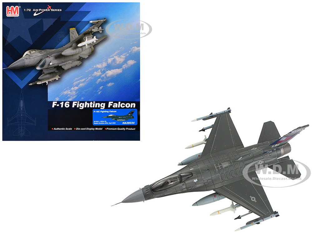 Lockheed F-16C Fighting Falcon Fighter Aircraft 157th Fighter Squadron South Carolina National Guard (2020) United States Air Force Air Power Series 1/72 Diecast Model by Hobby Master