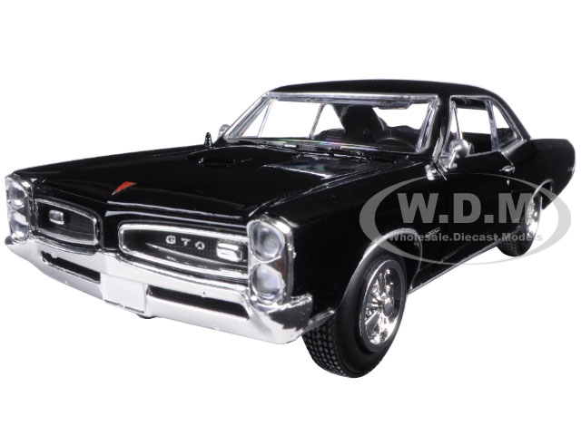 1966 Pontiac GTO Black "Muscle Car Collection" 1/25 Diecast Model Car by New Ray