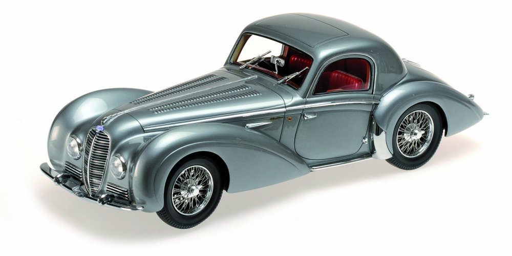 1937 Delahaye Type 145 V-12 Coupe Grey Limited To 1002pc 1/18 Model Car By Minichamps