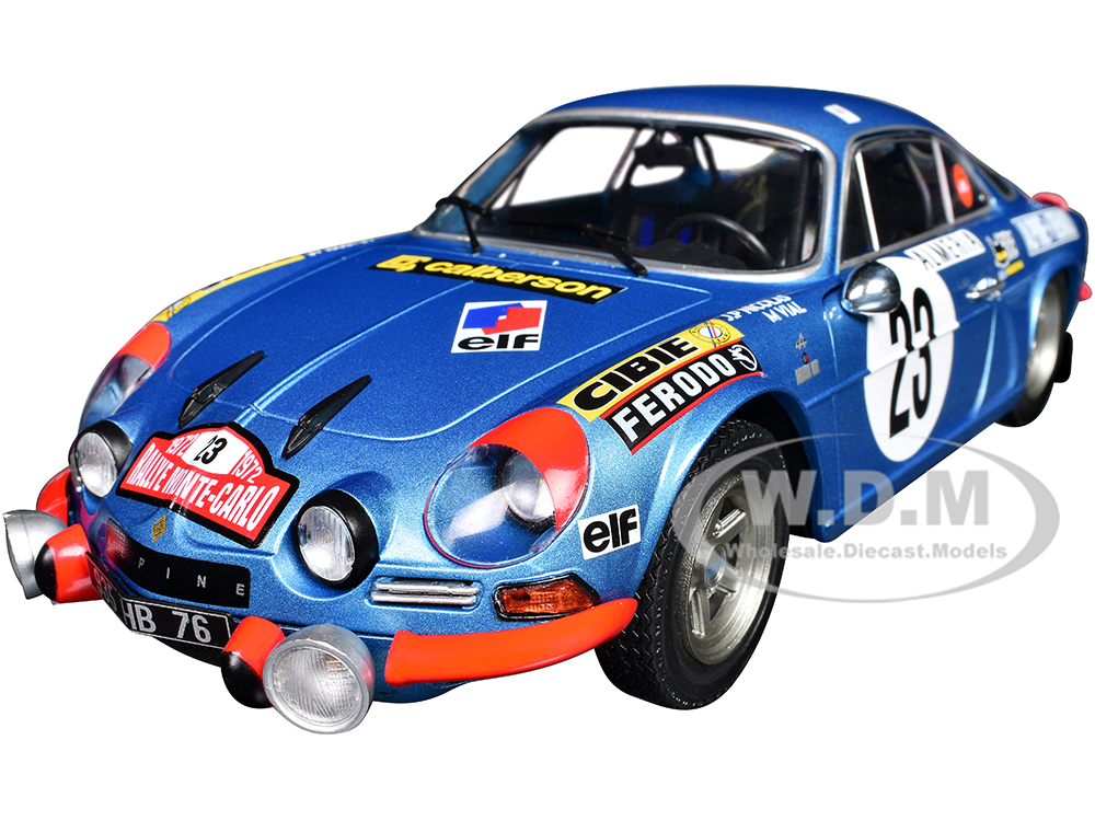 Alpine A110 1600S #23 Jean-Pierre Nicolas - Michel Vial Rallye Monte-Carlo (1972) Competition Series 1/18 Diecast Model Car by Solido