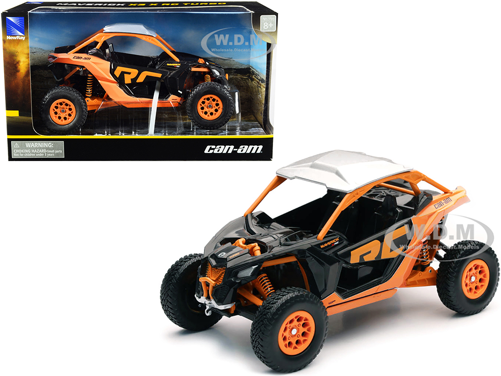 Can-Am Maverick X3 XRC Turbo ATV Orange And Black 1/18 Diecast Model By New Ray