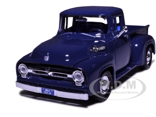 1956 Ford F-100 Pickup Truck Blue 1/24 Diecast Model Car by Motormax
