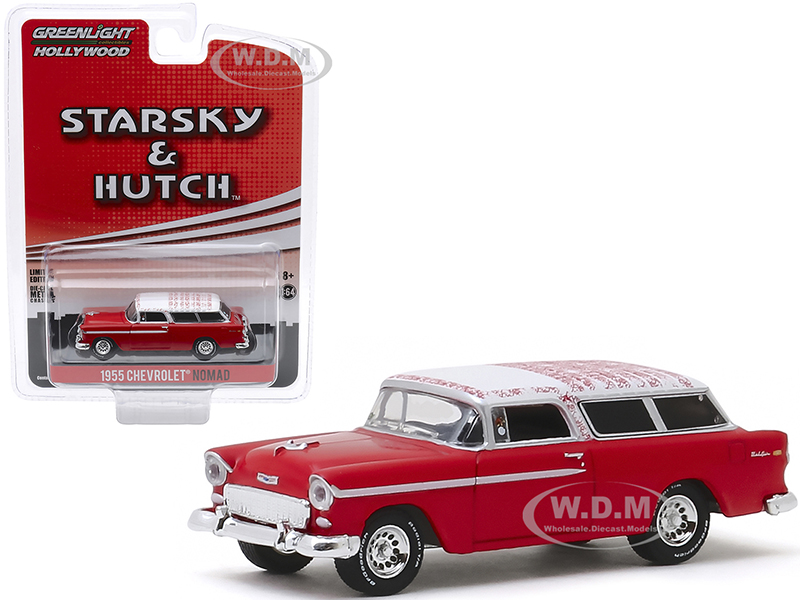 1955 Chevrolet Nomad Red with White Top "Starsky and Hutch" (1975-1979) TV Series "Hollywood Special Edition" 1/64 Diecast Model Car by Greenlight